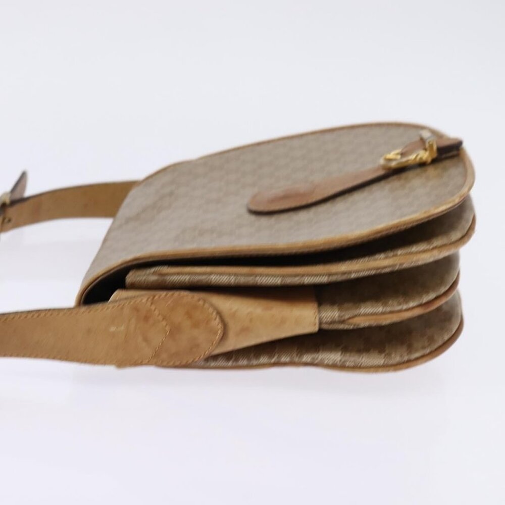 Authentic CELINE Macadam Canvas Shoulder Bag PVC Beige Gold - Picture 11 of 16